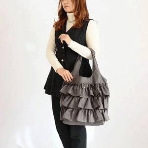 กระเป๋าถือสตรีความจุขนาดใหญ่แบบหลายชั้น กระเป๋าถือสตรีแบบลำลองสีทึบเรียบง่าย - Product Image 4