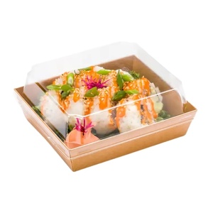 Cajas de plástico de papel de alta gama para pasteles, sushi, sándwiches, tamaños personalizables, con papel Kraft y tarjetas blancas de grado alimenticio - Product Image 3