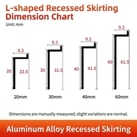 Plinthe en alliage d'aluminium ultra-fine et intégrée - Écologique, durable, résistante à l'eau pour les hôtels, les appartements et les couloirs