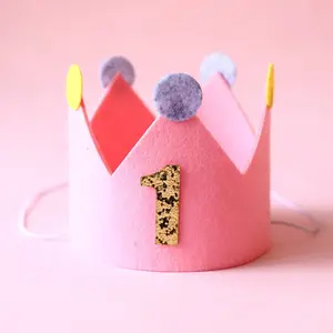 Natale capodanno 2022 decorazione cappello di compleanno in feltro coreano cappelli creativi fai-da-te con corda simpatici bambini Pet Party
