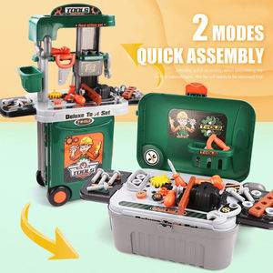 Ensemble de jouets de mécanicien Hanye Deluxe pour jeu d'imitation, 3 en 1, valise en plastique, ensemble d'outils pour enfants, cadeau pour garçons - Product Image 2