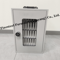 Armoire de rangement sécurisée en acier murale à 48 compartiments pour téléphones portables et petits objets de valeur, gain de place