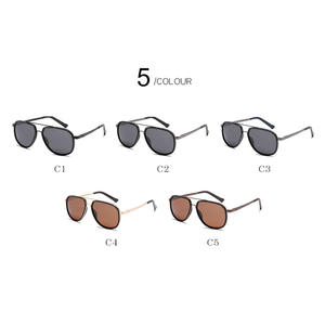 नए ट्रेंडिंग फैशन पंक धूप का चश्मा Uv400 ध्रुवीकृत लेंस डबल ब्रिज पायलट यूनिसेक्स गोगल्स एंटी रिवर्तन तेल प्रतिरोधी - Product Image 3