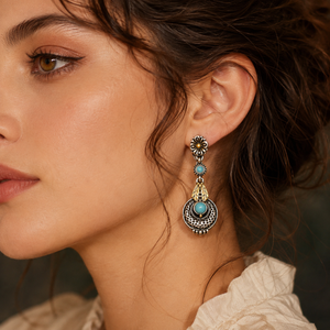 Vintage <b>Bee</b> Flower Drop Earrings Colorful Design Bohemian Dangle Earrings Fashion Jewelry For Women - Product Image 4