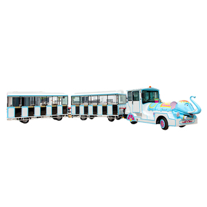 Tren Turístico Eléctrico para Adultos, 42 Pasajeros, Locomotora de Atracción, Tren sin Rieles para Niños - Product Image 1