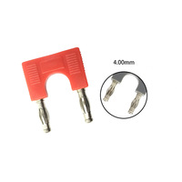 Fiche banane court-circuit espacement 4mm 19mm laiton nickelé Double rangée adaptateur deux paires fiche banane