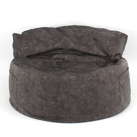 Grands sacs de haricots à mémoire de forme, mobilier de canapé rond en coton doux, housse de pouf géant de jeu, pouf