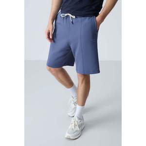 Pantalones Cortos Básicos para Hombre de Algodón Grueso y Suave con Textura, Ajuste Estándar - 81277 - Color Petrol - Product Image 1
