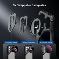 NEEWER PA182 Cage de téléphone en alliage d'aluminium pour Samsung Galaxy S26 Ultra avec filtre 67 mm, objectif 17 mm et plaques arrière à monture T