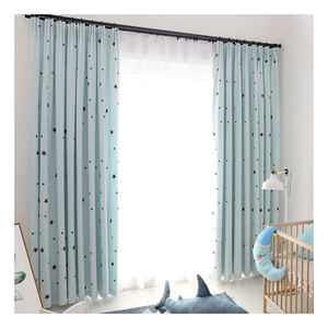 Innermor personalizable cielo estrellado bordado cortinas de lino de imitación para niños dormitorio y sala de estar decoración del hogar cortinas - Product Image 1