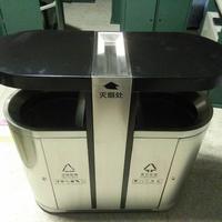 Classification de l'utilisation en extérieur Panier en acier inoxydable Poubelle de séparation des déchets pour l'extérieur avec couvercle Poubelle en métal pour aliments
