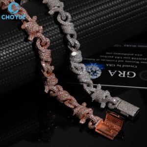 Pulsera de Cadena Cubana de Moissanita, Plata 925 con Baño de Rodio, Certificación GRA, Joyería de Lujo Unisex con Corte Brillante Redondo Geométrico - Product Image 4