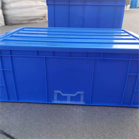 Boîte de stockage logistique en plastique robuste réutilisable au prix d'usine EU64, empilable, boîte de retournement en plastique EU