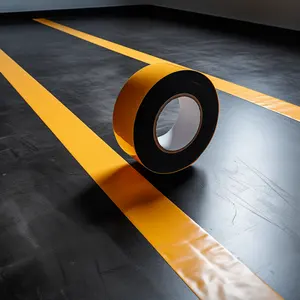 Gele Zelfklevende Fabrieksterrein Buitenshuis Veiligheidsborden Gevarenwaarschuwingsgebied Divisie Antislip Pvc Vloermarkeerband