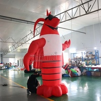 Ballon publicitaire gonflable géant en forme de homard et de crevettes Zhenmei pour la promotion des fruits de mer