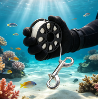 Bobine de plongée en acier inoxydable et plastique de 30/50 mètres avec dispositif de déclenchement de corde pour bouée SMB, bobine en nylon pour suspension latérale et tirage éléphant
