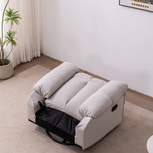 Reposacabezas reclinable eléctrico moderno de lujo con tapicería de tela y Marco de metal para cine en casa - Product Image 6