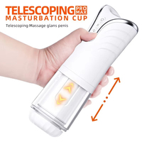 Gobelet de Masturbation Télescopique pour Homme en Silicone Doux, Jouets Sexuels Réalistes, Vibration, Fellation, Machine Sexuelle, Vagin, Articles pour Adultes pour Hommes