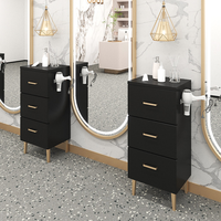 Vente en gros, vente chaude, directement de l'usine, armoire de coiffure mobile avec rangement, mobilier de barbier, armoire de salon de beauté