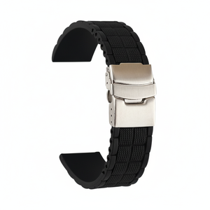 B-Type in Silicone uretano nero cinturino Dibuckle caratteristica per Comfort Premium e durata - Product Image 1