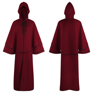 Disfraz de Túnica con Capucha, 5 Colores, Capa de Manga Larga, Traje de Monje, Cosplay, Juego de Roles, Ropa de Anime - Product Image 4