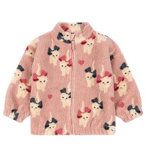 Nouveau Manteau pour Filles Automne Hiver Style Décontracté avec Chaton Imprimé Nœud Cygne Coccinelle <span class=keywords><strong>Rayé</strong></span> Fourrure d'Agneau Fermeture à Glissière Vêtement d'Extérieur en Stock - Product Image 5