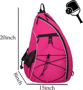 Borsa per Pickleball Personalizzabile, Zaino a Tracolla Impermeabile, Borsa Sportiva per Racchette con Porta Paddle e Scomparto per Scarpe, per Uomini e Donne - Product Image 6