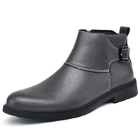 Cuir véritable Mens Chelsea Boots Luxury Brand Male Basic Boots High Quality Winter Plush Snow Shoes Comfortable Walking Shoes