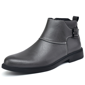Stivali Chelsea da uomo in vera pelle di lusso di marca maschile Basic stivali di alta qualità inverno peluche <span class=keywords><strong>scarpe</strong></span> da neve comode <span class=keywords><strong>scarpe</strong></span> da passeggio - Product Image 2
