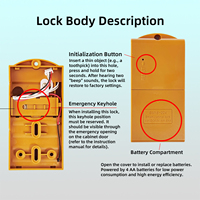 Cerradura RFID HF619SDN para Gabinetes con Llave Impermeable para Centros de Spa, Wellness, Clubes y Locales de Ocio