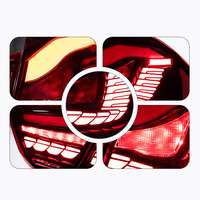 Feux arrière LKS pour BMW Série 3 E90, style M3, LED à effet écailles de dragon, 12V, 6800 Lumens, clignotants séquentiels et feux de position