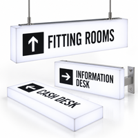 Boîte à lumière néon publicitaire en acrylique sur mesure, cube LED éclairé sur quatre côtés, signalétique lumineuse pour magasins, boîte à lumière LED ultra-mince
