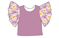 Haut à manches bouffantes à volants pour filles, motif personnalisé, Pâques, imprimé lapin et carotte, chemise décontractée pour tout-petits, vêtements de printemps pour enfants, vêtements de fête