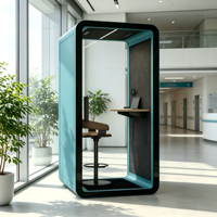Cabines de bureau mobiles insonorisées, cabine téléphonique, espace de travail préfabriqué, éclairage LED, design luxueux Divo