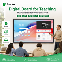 Pizarra Digital Inteligente Amdox ES para Profesores, Pantalla Interactiva de 55, 65, 75 y 86 Pulgadas para el Aula