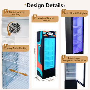 Réfrigérateur de présentation de boissons à température unique Meisda SC235BG 235L avec porte en verre et réfrigérant R600A pour les magasins de proximité - Product Image 4