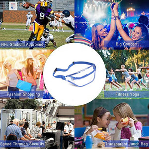 Sac banane transparent approuvé par le stade avec logo personnalisé sac banane carré en plastique PVC transparent sac banane de sport en gros - Product Image 2