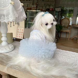 Hi Kitty shimmering ballet skirt, summer thin, breathable, cute <b>clothes</b> for <b>cats</b> and dogs, Teddy, Bichon Frise, and small dog - Product Image 1