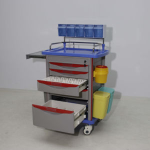 Hochey ABS 플라스틱 마취 트롤리 의료 응급 병원 가구 - Product Image 1