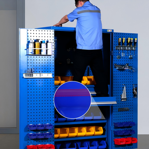 Armoire de rangement métallique robuste pour <span class=keywords><strong>garage</strong></span>, capacité de charge de 200 kg par étagère, 1800*1000*500, pour atelier - Product Image 1