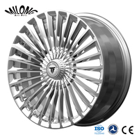 Jantes forgées multi-rayons style turbine polies 5x112 pour Benz Maybach Gls 600 480 4matic X167 Gle 450 580