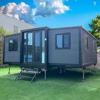 Maison modulaire extensible moderne de 20 pieds pour une vie de villégiature en bord de jardin, villa préfabriquée de luxe pliable en conteneur