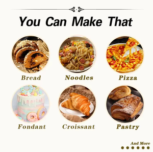 Máy cán bột bàn tay dùng cho tiệm bánh, máy nhào bột làm bánh <span class=keywords><strong>pizza</strong></span>, máy xay bột mì, rau củ, đậu nành, làm bánh mì - Product Image 5