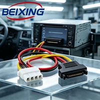 Câble d'alimentation pour ordinateur et appareils électroménagers BeiXing, adaptateur 15 broches IDE, connecteur femelle 4 broches, isolation PVC, indice de protection IP66
