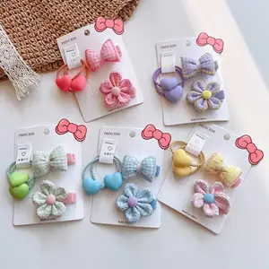 Pince à cheveux en métal avec mini pince à cheveux en tissu pour bébé recouverte de tissu