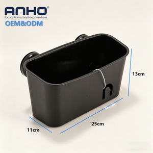 Panier de <span class=keywords><strong>rangement</strong></span> sous évier à ventouse, noir ou blanc, en ABS et caoutchouc, sans perçage, pour salle de bain ou cuisine - Product Image 4