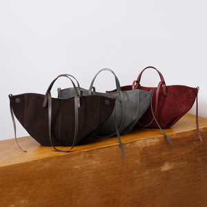 Sac fourre-tout en cuir véritable suédé pour femmes, sacs à main style <span class=keywords><strong>Maillard</strong></span>, en vrac, vente en gros - Product Image 2