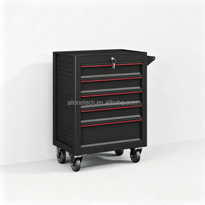 Carrello Portautensili con Armadietto per Garage, Servante da Officina, Carro Porta Attrezzi - Product Image 3