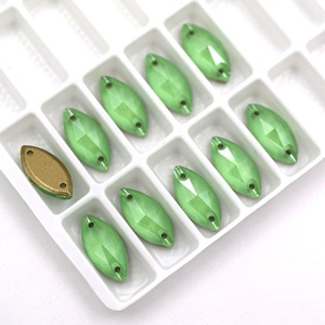 K9 الزجاج شكل عين الحصان شقة الظهر خياطة على الراين - Product Image 3