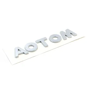 Fabriqué en Chine pas cher personnalisé 3d métal voiture Logo noir argent or Chrome miroir Wrap autocollant abc logo voiture